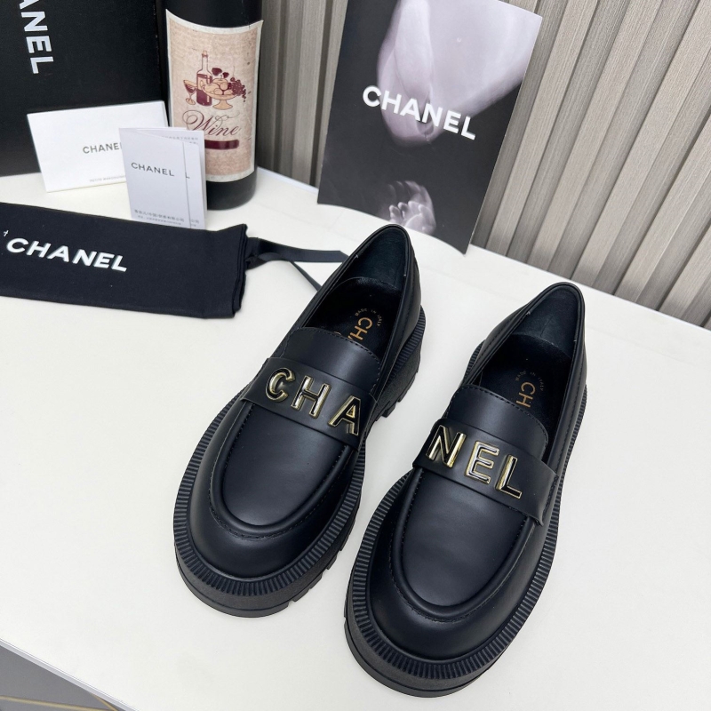 Ch*el leather shoes